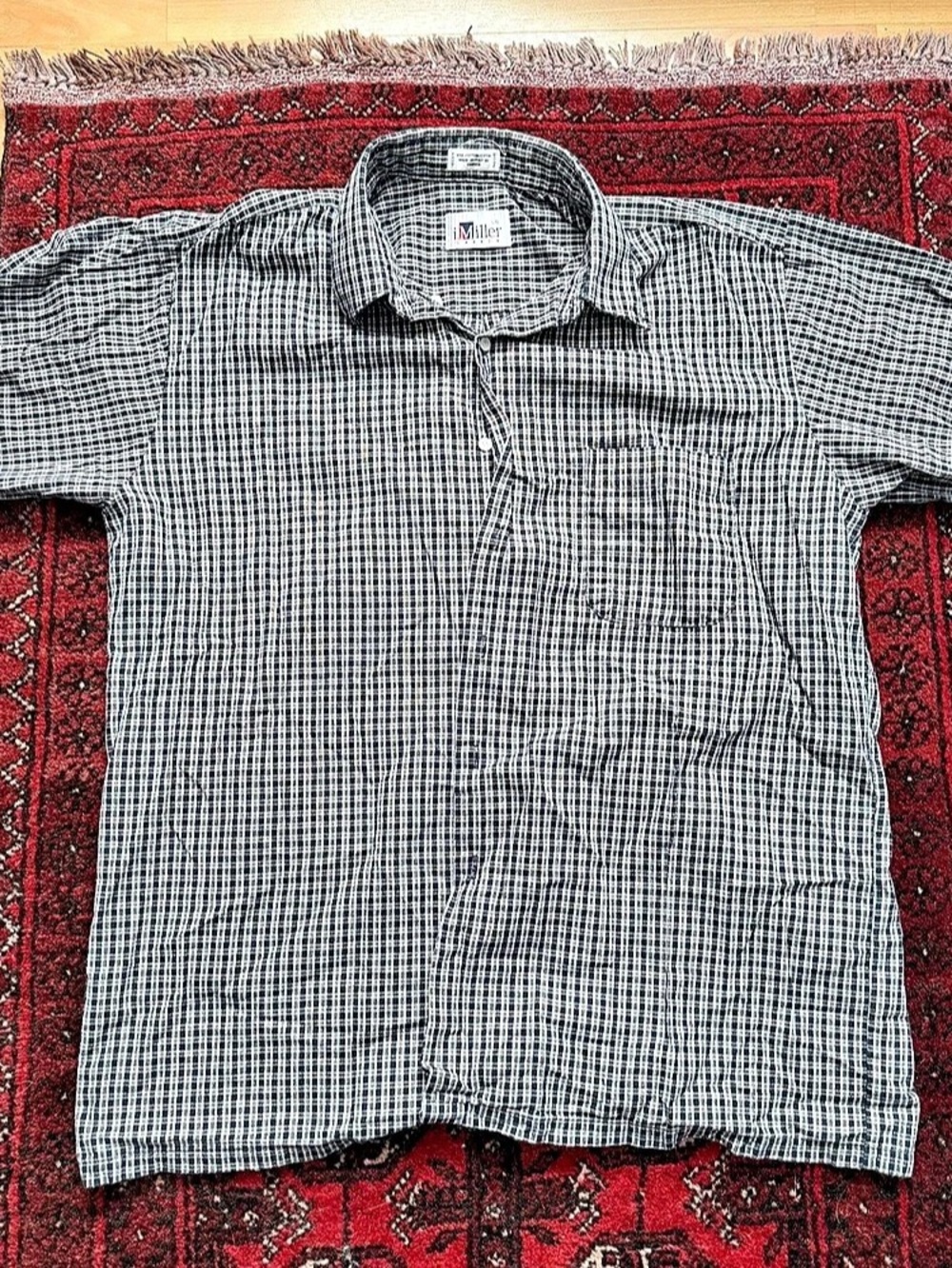 i.Miller Canada Men's Cotton Plaid Short Sleeve Shirt 100% cotton